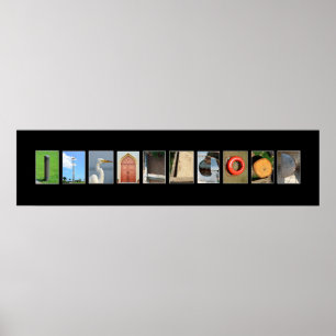 Pôster seu toda bom soletrado para fora com letras da