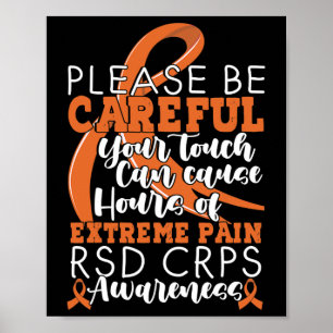 Poster Seu toque pode causar dor extrema, suporte a CRPS 
