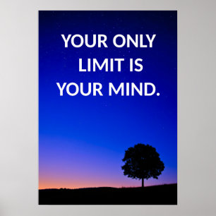 Poster Seu Único Limite É A Motivação Da Árvore Da Sua Me