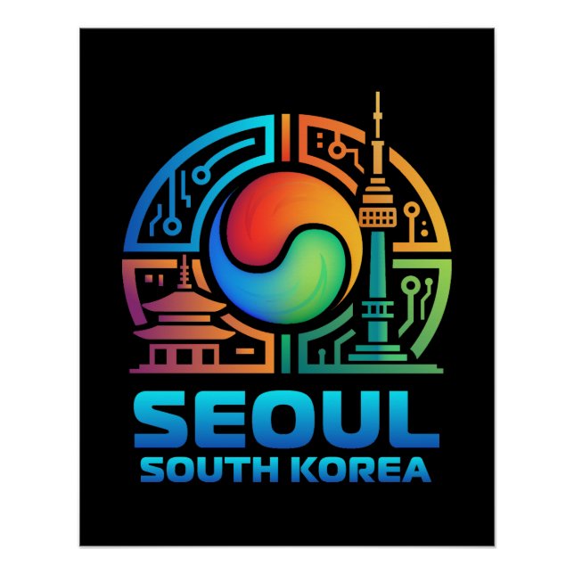 Pôster Seul Coreia do Sul (Frente)