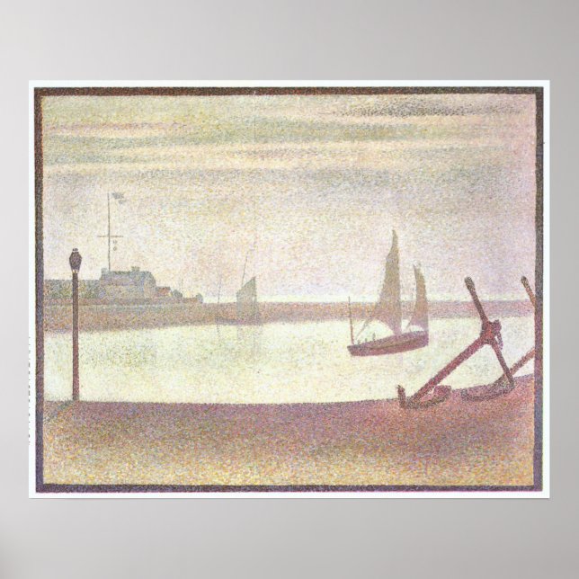 Poster Seurat Channel Gravelines Noite (Frente)