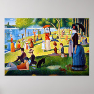 Pôster Seurat: Um domingo no La Jatte grandioso