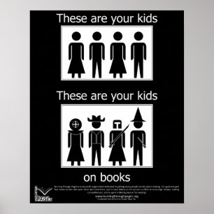 Poster Seus miúdos em livros