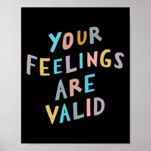 Poster Seus Sentimentos São Consciência Mental Válida