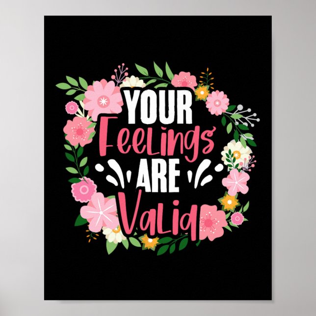 Poster Seus Sentimentos São Pessoas De Saúde Mental Válid (Frente)