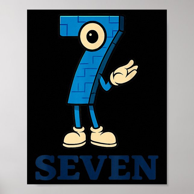 Poster Seven Brainrot 67 Six Seven 6 7 Meme Custome  (Frente)