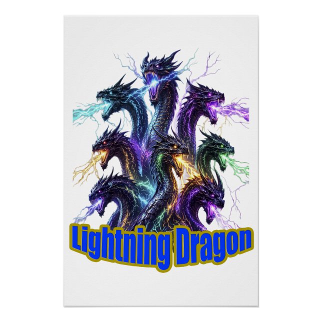 Pôster Seven-Headed Lightning Dragon (Frente)