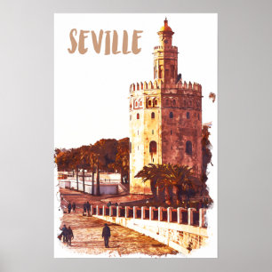 Poster Seville Espanha Andalucia Viagem