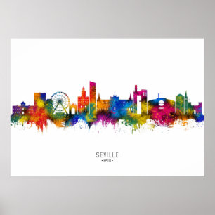 Poster Seville Espanha Skyline