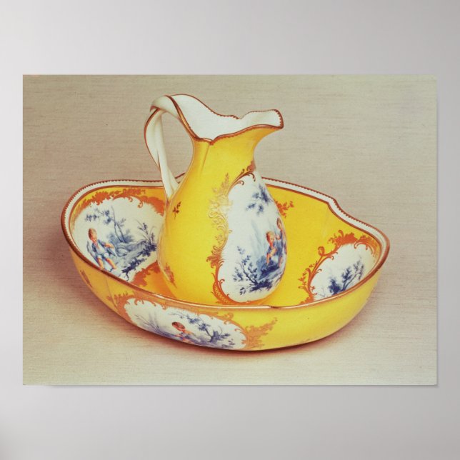 Pôster Sevres Broc Roussel ewer e bacia (Frente)