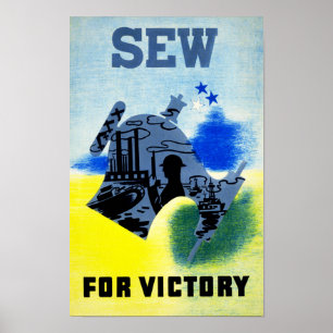 Poster Sew para a vitória
