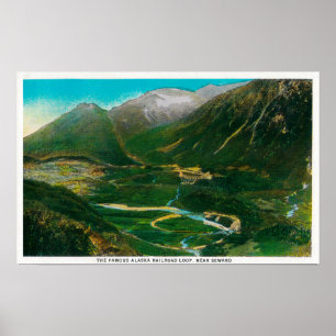 Pôster Seward, laço famoso da estrada de ferro da área