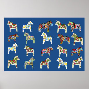 Poster Sewing dos cavalos de Dala