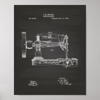 Sewing Machine 1866 Painéis De Arte Patentes