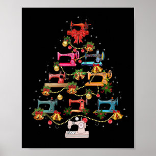 Poster Sewing Machine Christmas Tree