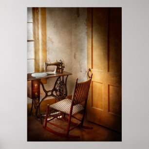 Pôster Sewing - usou-se para amar esta máquina