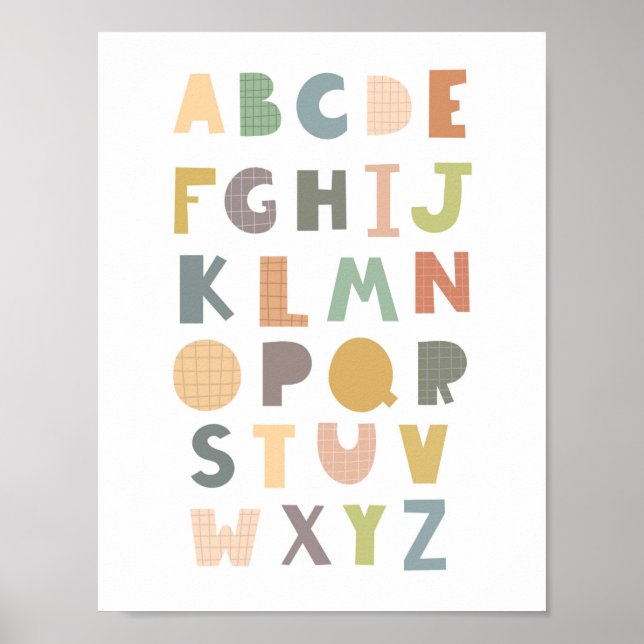 Poster Sexo Enfermeiro Neutro de Boho Alphabet (Frente)