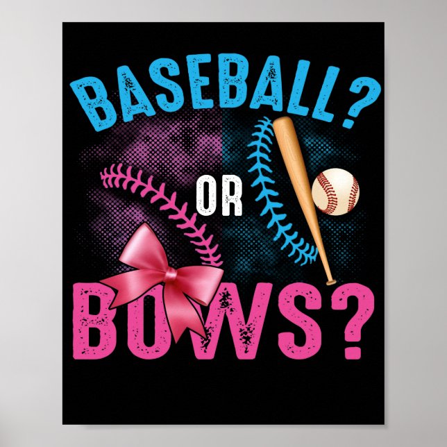 Poster Sexo Revele Baseball Ou Cota BLue Rosa De Arcos (Frente)