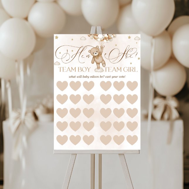 Poster Sexo Revele Sinal de Jogo de Voto de Gênero (Criador carregado)