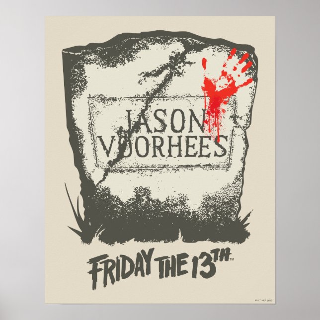 Poster Sexta-feira, 13 | Jason Voorhees Headstone (Frente)