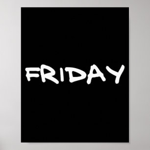 Poster Sexta-feira Presente Dia Divertido da Semana para