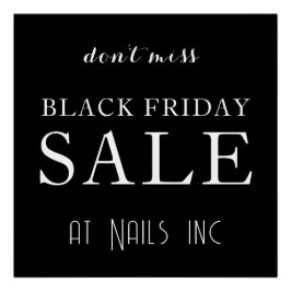 PÔSTER SEXTA PRETA VENDA RETALHO MINIMAL BRANCO VERMELHO 