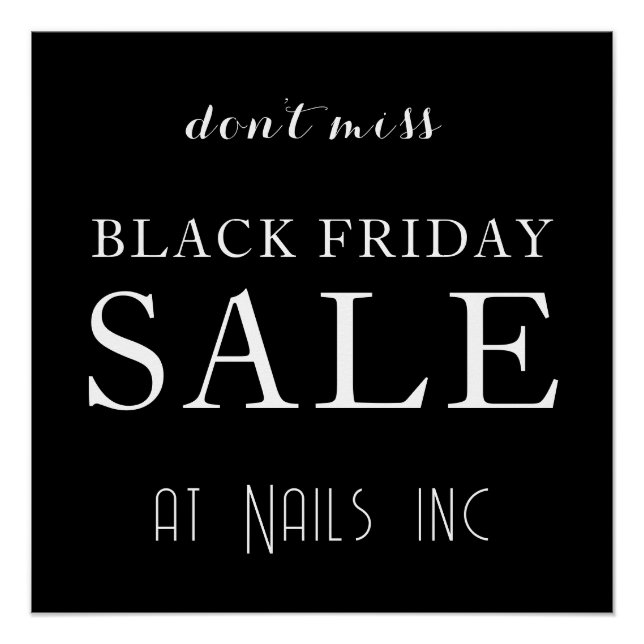 PÔSTER SEXTA PRETA VENDA RETALHO MINIMAL BRANCO VERMELHO  (Frente)