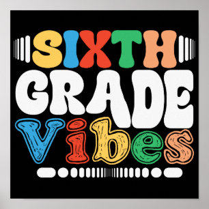Poster Sexto Grau Vibes Engraçado De Volta À 6