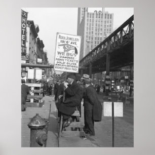 Pôster Sexto sinal Homem da avenida, 1937