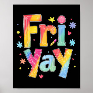 Poster Sextou Feliz Sexta-Feira Divertido Fim de Semana P