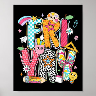 Poster Sextou Feliz Sexta-Feira Divertido Fim de Semana P