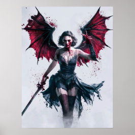 Poster Sexy Bloody Vampire Warrior