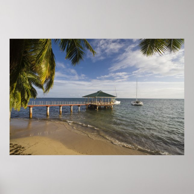 Poster Seychelles, Ilha de Praslin, Anse Bois de Rose, (Frente)