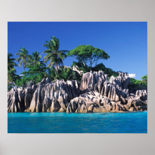 Poster Seychelles. Ilhéu St. Pierre (perto de Praslin)