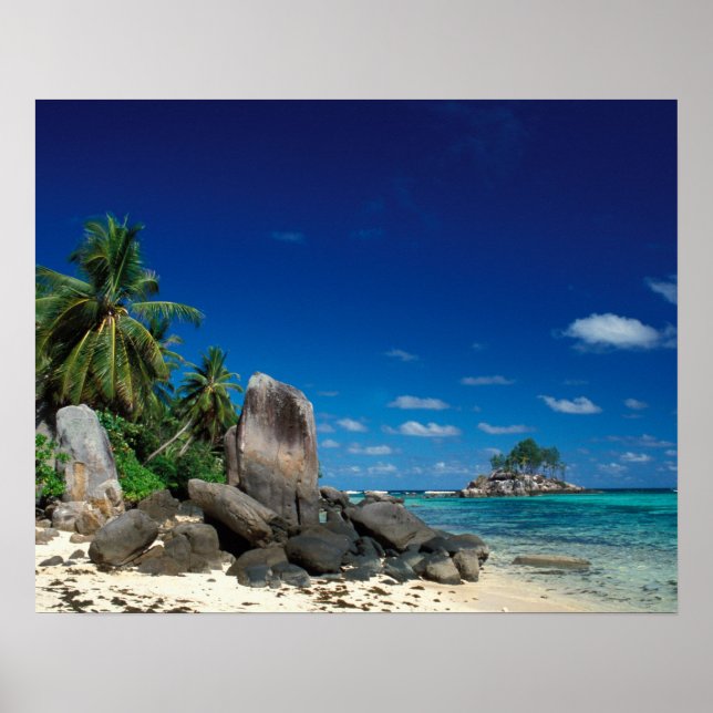Poster Seychelles, Mahe Island, Anse Royale Beach. (Frente)