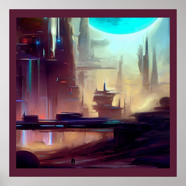 Poster SF Cidade em um Planeta Estranho 3 (Frente)