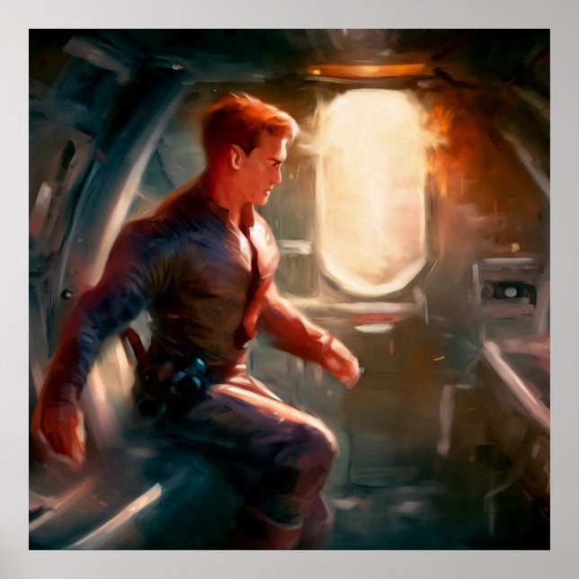 Poster SF Hero a bordo nave espacial 1 (Frente)