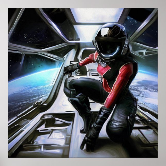 Poster SF Hero a bordo nave espacial 2 (Frente)