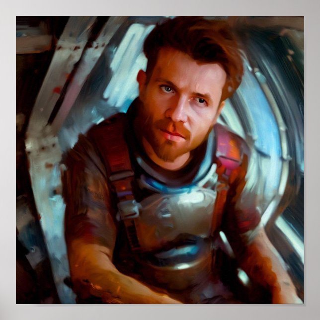 Poster SF Hero a bordo nave espacial 4 (Frente)