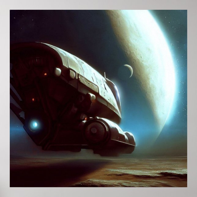 Poster SF Orbiting Spaceship 1 (Frente)