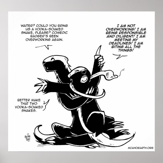 Pôster SFWA Honey Badgers: Sobrecarga (Frente)