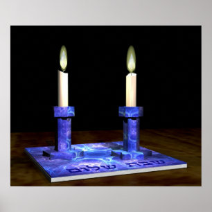 Pôster Shabbat Candlesticks
