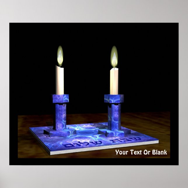 Poster Shabbat Candlesticks (Frente)