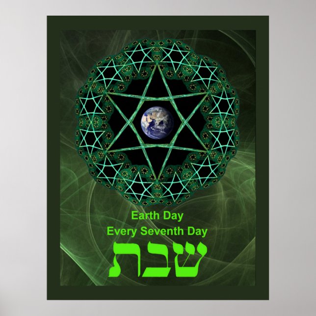 Poster Shabbat - Dia da Terra (Frente)