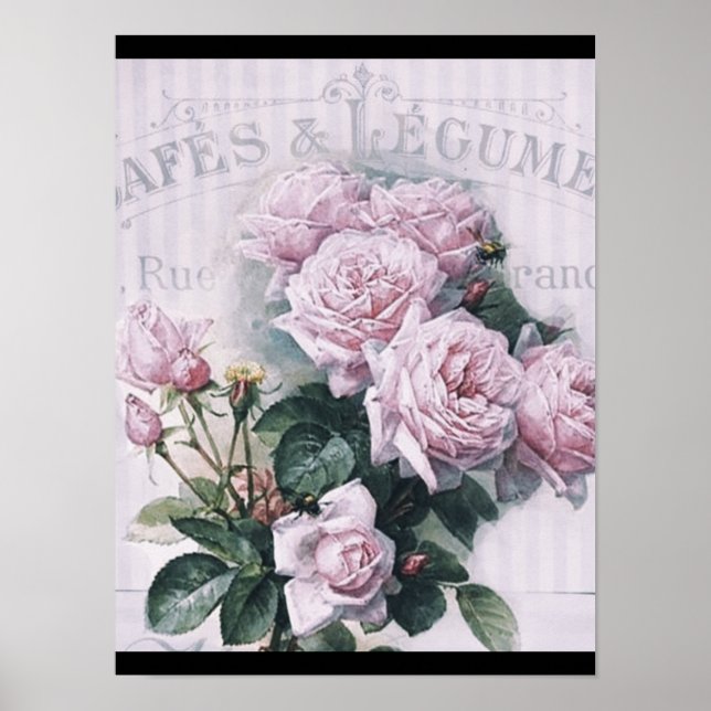 Poster shabby chic, decoupage, victorian, french chic, pa (Frente)
