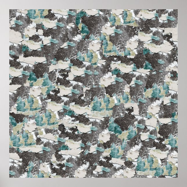 Poster Shabby wall seamless texture backgroundart, paint, (Frente)