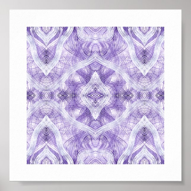 Poster Shadow Abstract Light Purple Watercolor Art (Frente)