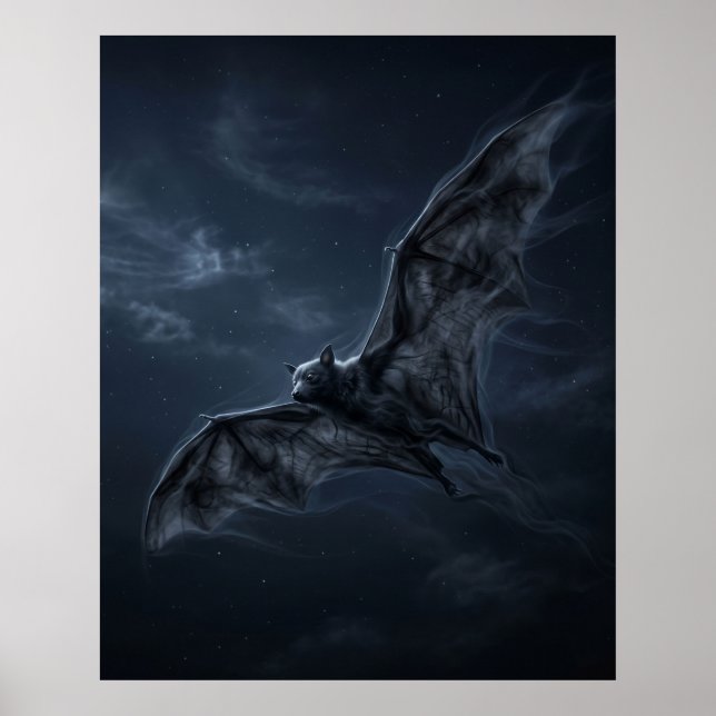 Poster Shadow Bat Moonlit Cavern (Frente)