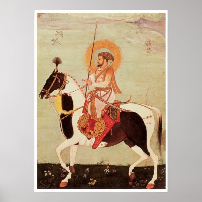Pôster Shah Jahan em Horseback (Frente)
