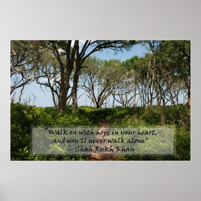 Poster Shah Rukh Khan Citação - Ande com a Esperança.... (Frente)